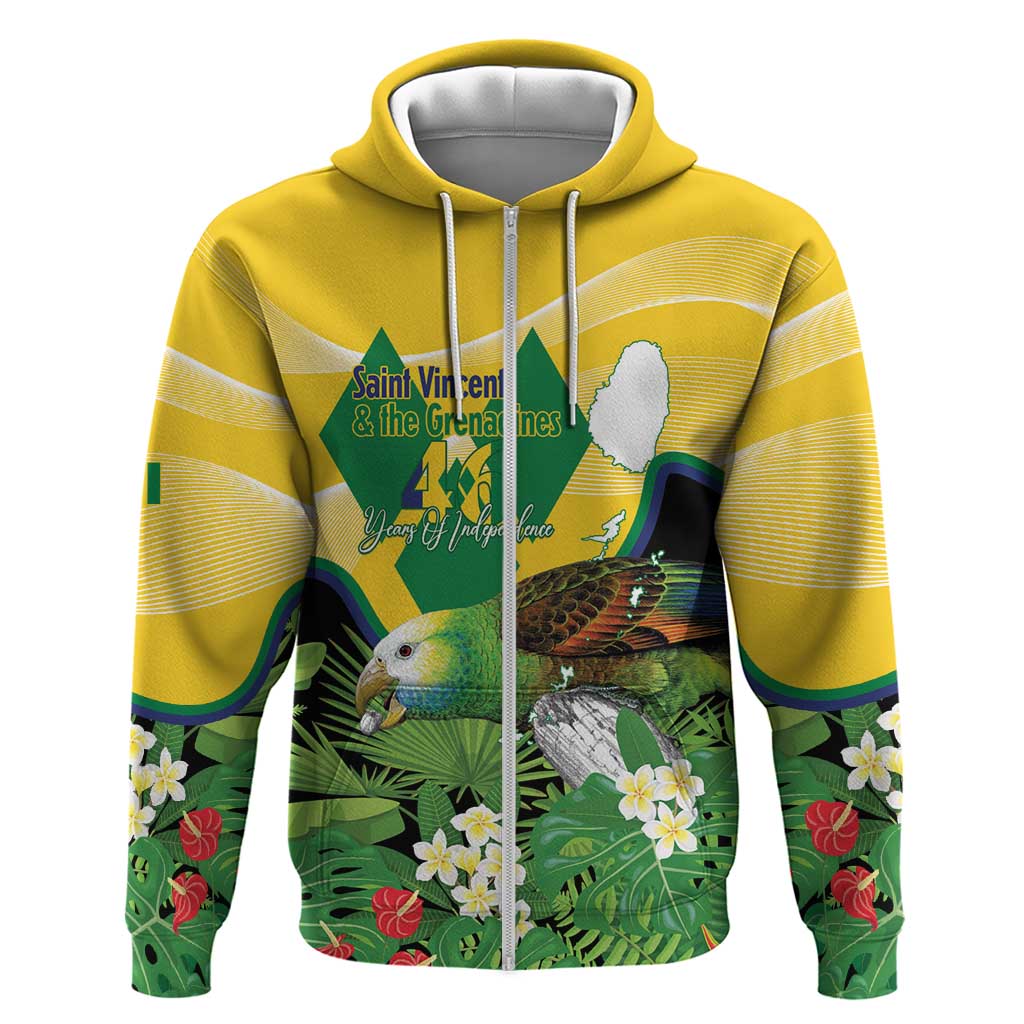 Personalized Saint Vincent and the Grenadines Hoodie Amazona Guildingii 46 Years Of Independence LT14