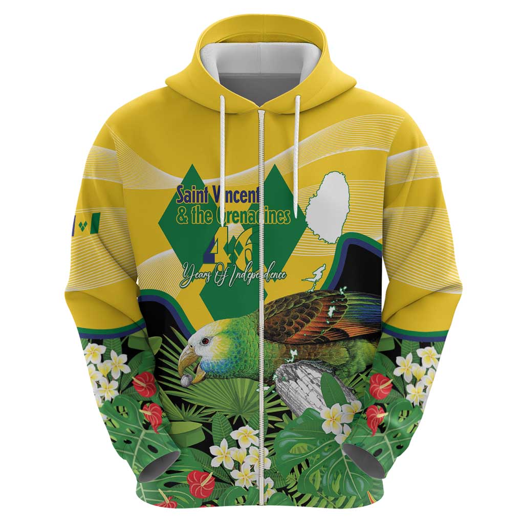 Personalized Saint Vincent and the Grenadines Hoodie Amazona Guildingii 46 Years Of Independence LT14