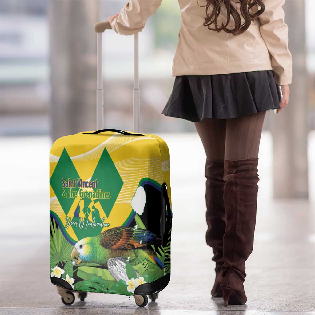 Saint Vincent and the Grenadines Luggage Cover Amazona Guildingii 46 Years Of Independence LT14
