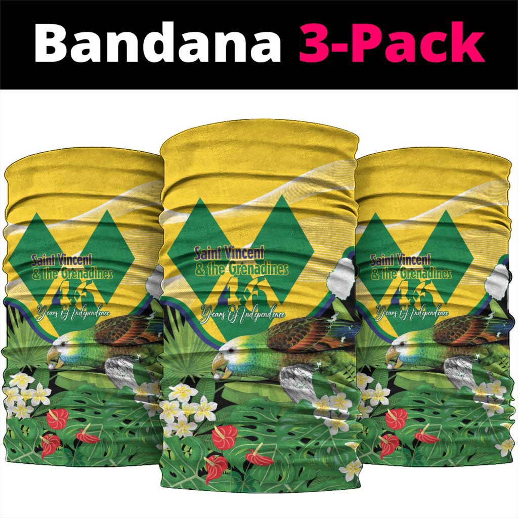 Saint Vincent and the Grenadines Neck Gaiter Amazona Guildingii 46 Years Of Independence LT14