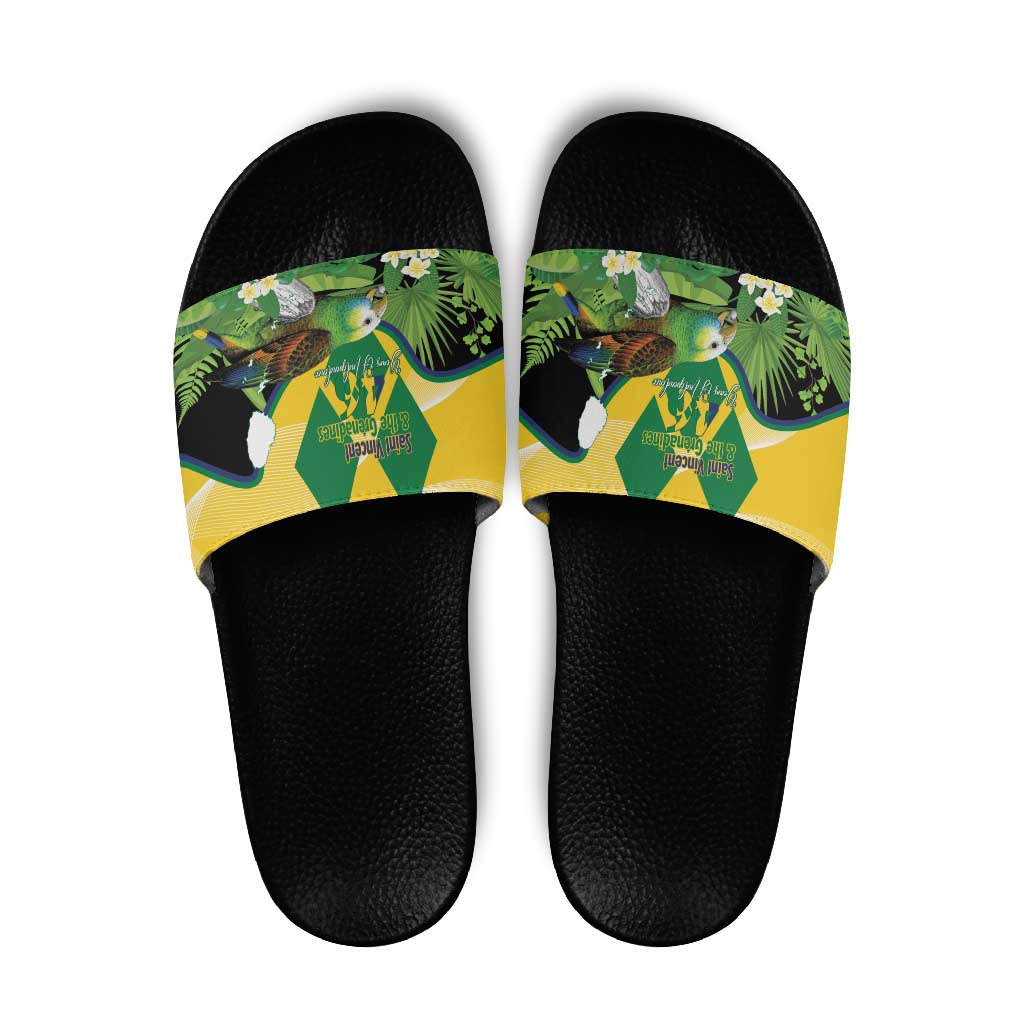 Saint Vincent and the Grenadines Slide Sandals Amazona Guildingii 46 Years Of Independence LT14