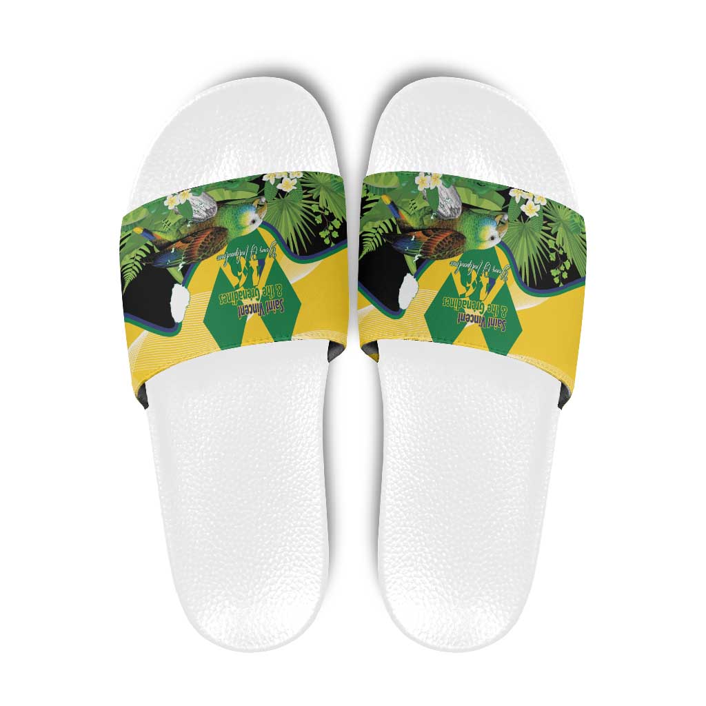 Saint Vincent and the Grenadines Slide Sandals Amazona Guildingii 46 Years Of Independence LT14