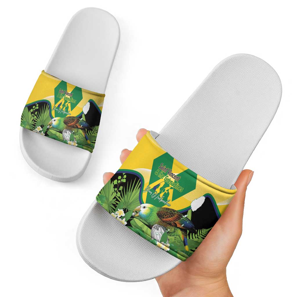 Saint Vincent and the Grenadines Slide Sandals Amazona Guildingii 46 Years Of Independence LT14