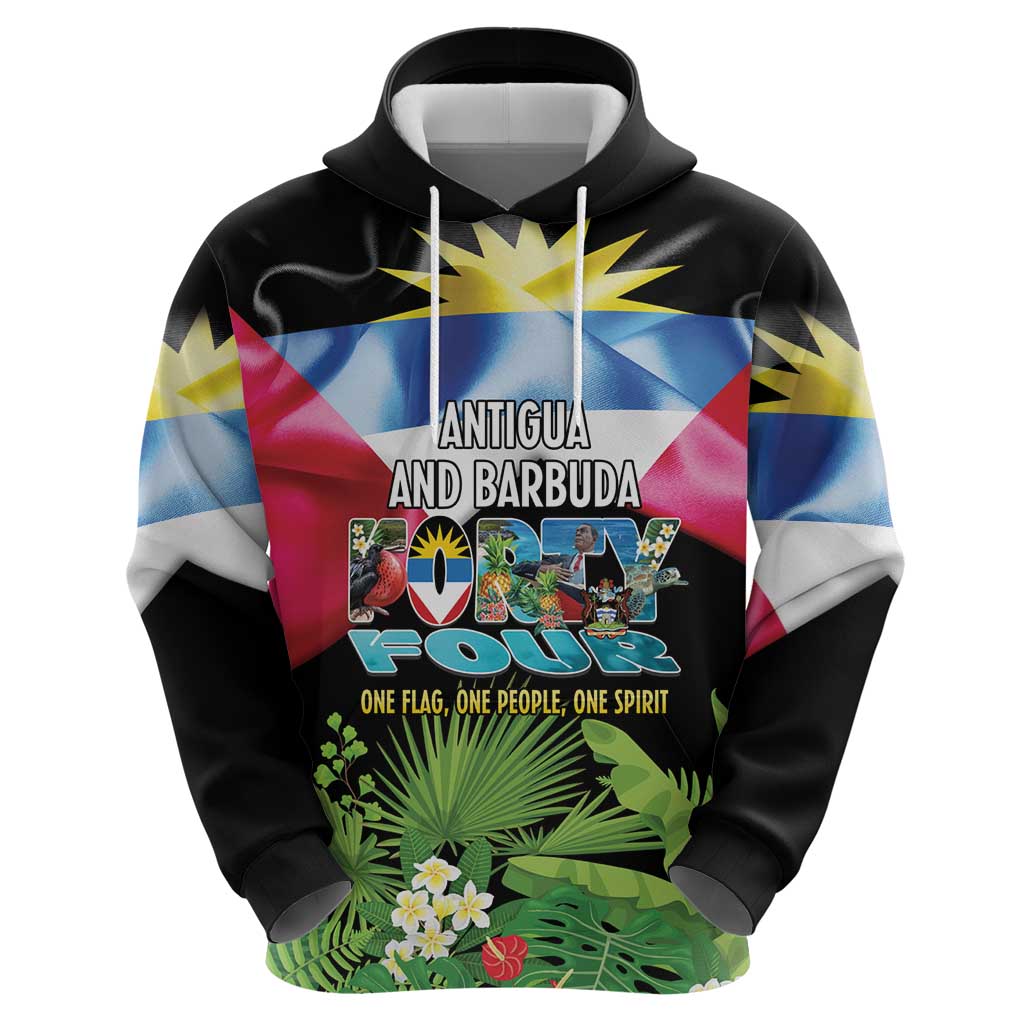 Antigua and Barbuda Independence Day Hoodie 44th Anniversary One Flag One People One Spirit LT14