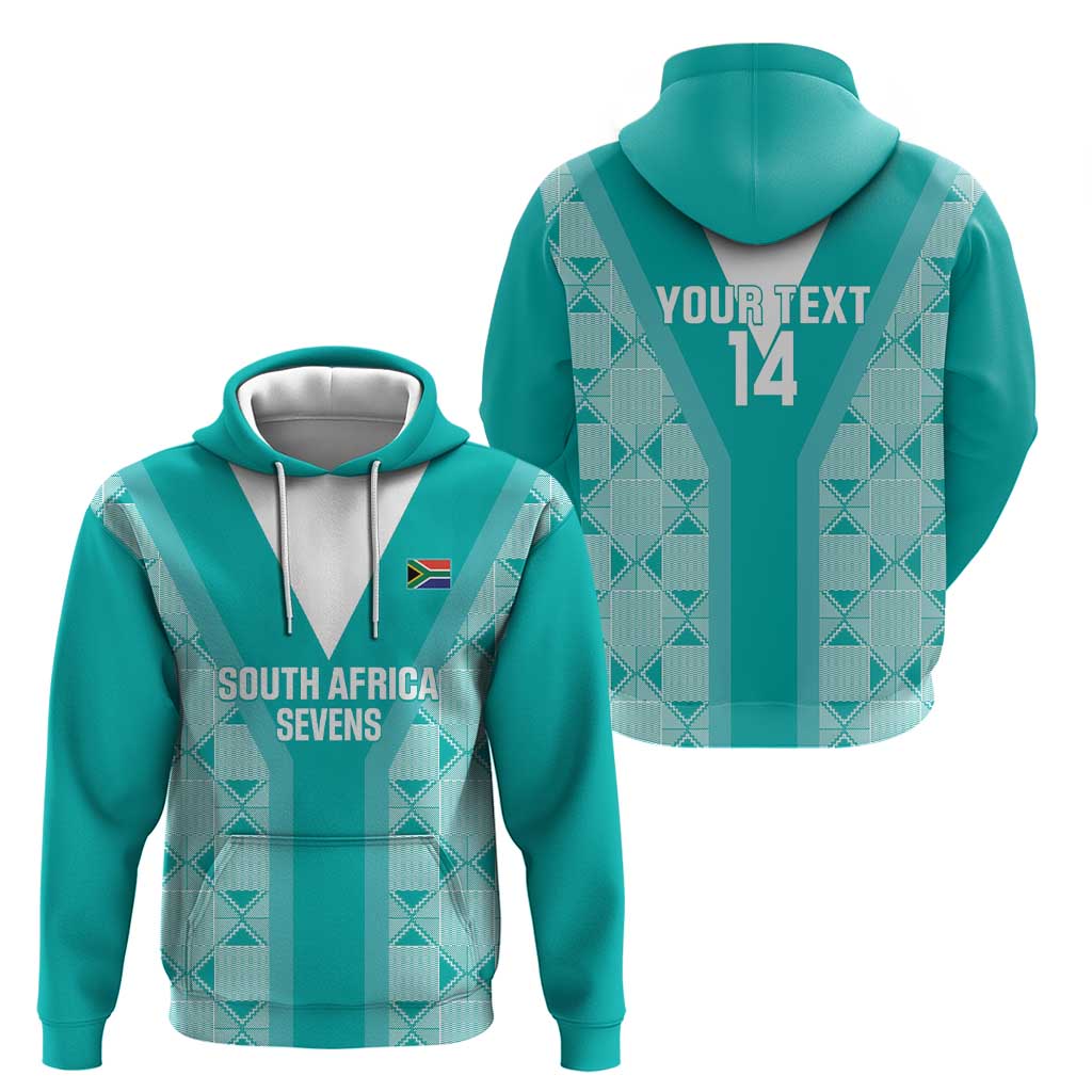 Custom South Africa Rugby Hoodie Go Champions Springboks - Teal Version LT14