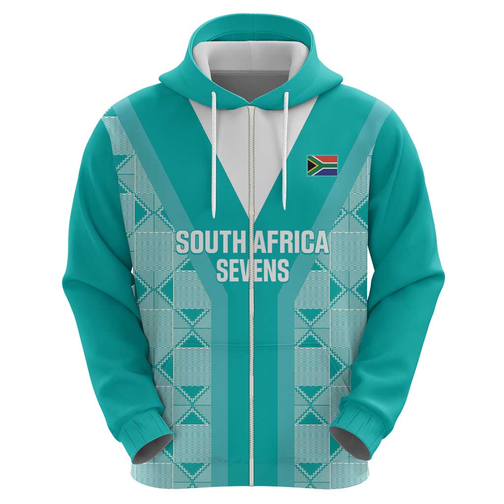 Custom South Africa Rugby Hoodie Go Champions Springboks - Teal Version LT14