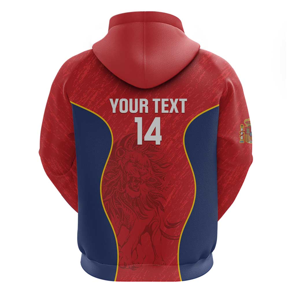 Custom Spain Rugby Hoodie Go Champions Lions LT14