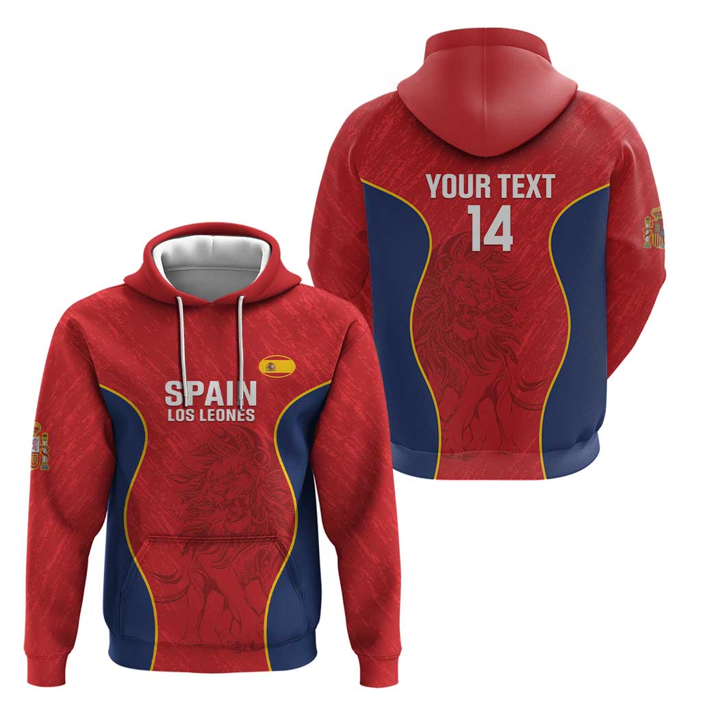 Custom Spain Rugby Hoodie Go Champions Lions LT14