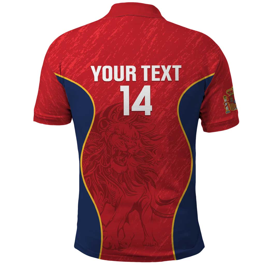Custom Spain Rugby Polo Shirt Go Champions Lions LT14
