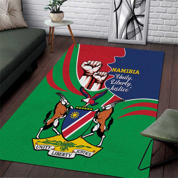 Namibia Independence Day Area Rug Coat Of Arms Curve Style LT14