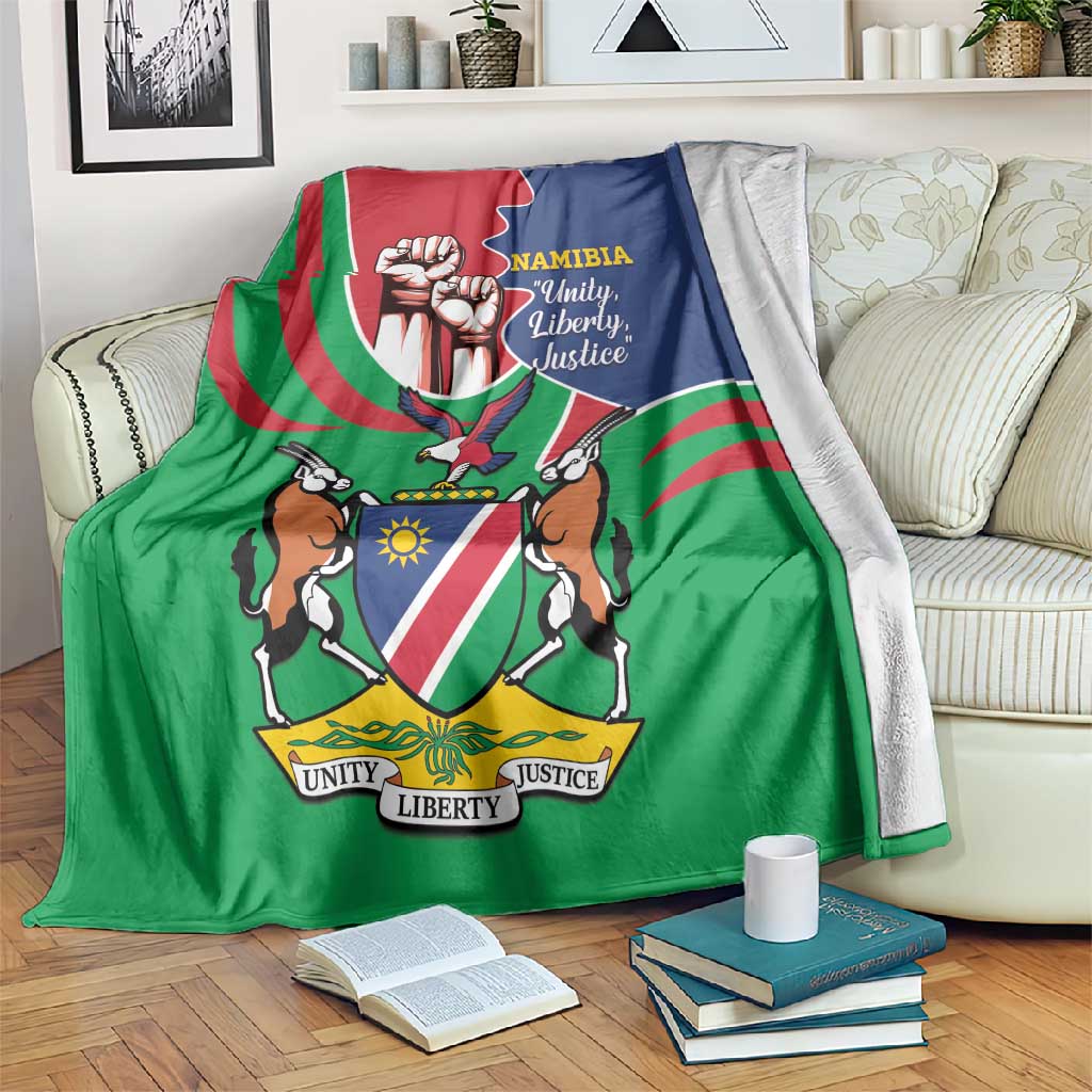 Namibia Independence Day Blanket Coat Of Arms Curve Style LT14