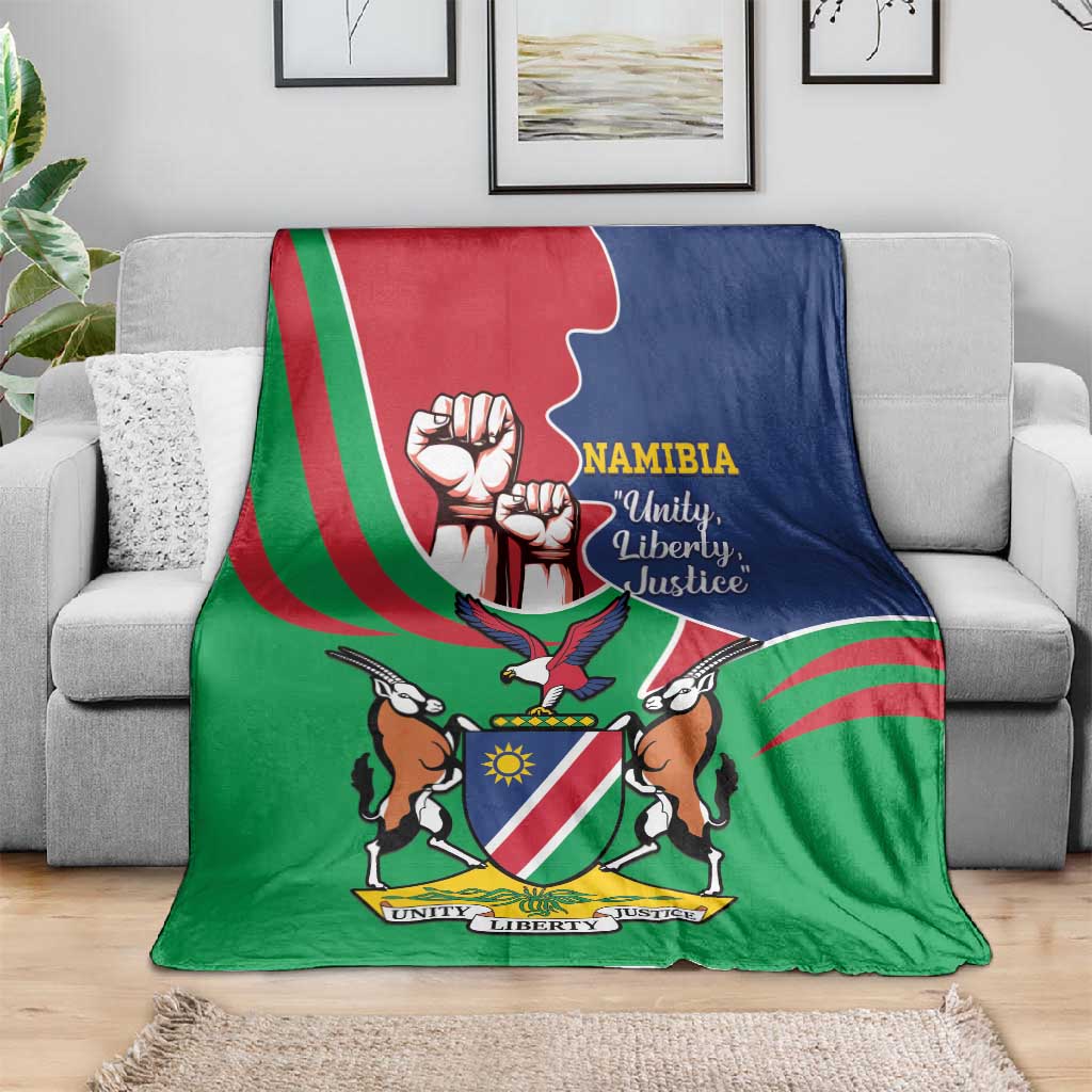 Namibia Independence Day Blanket Coat Of Arms Curve Style LT14