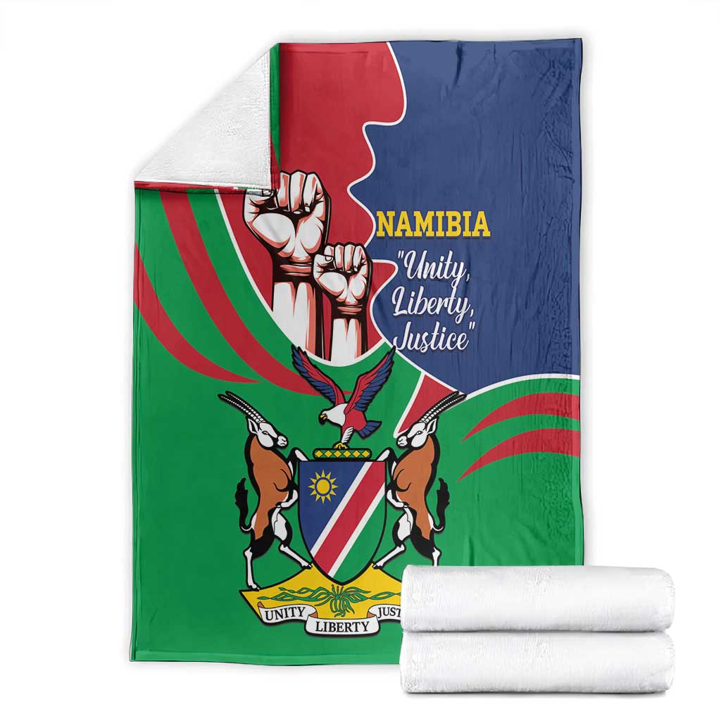 Namibia Independence Day Blanket Coat Of Arms Curve Style LT14