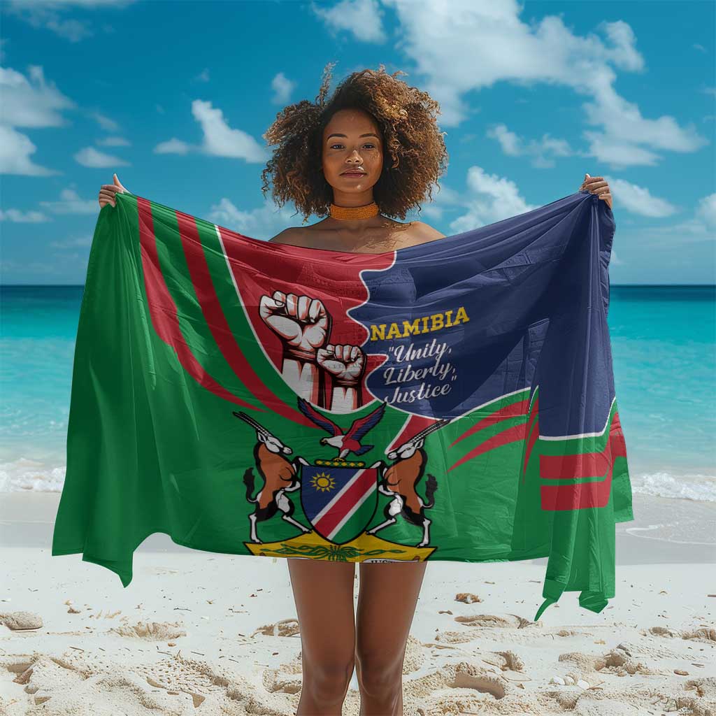 Namibia Independence Day Sarong Coat Of Arms Curve Style LT14