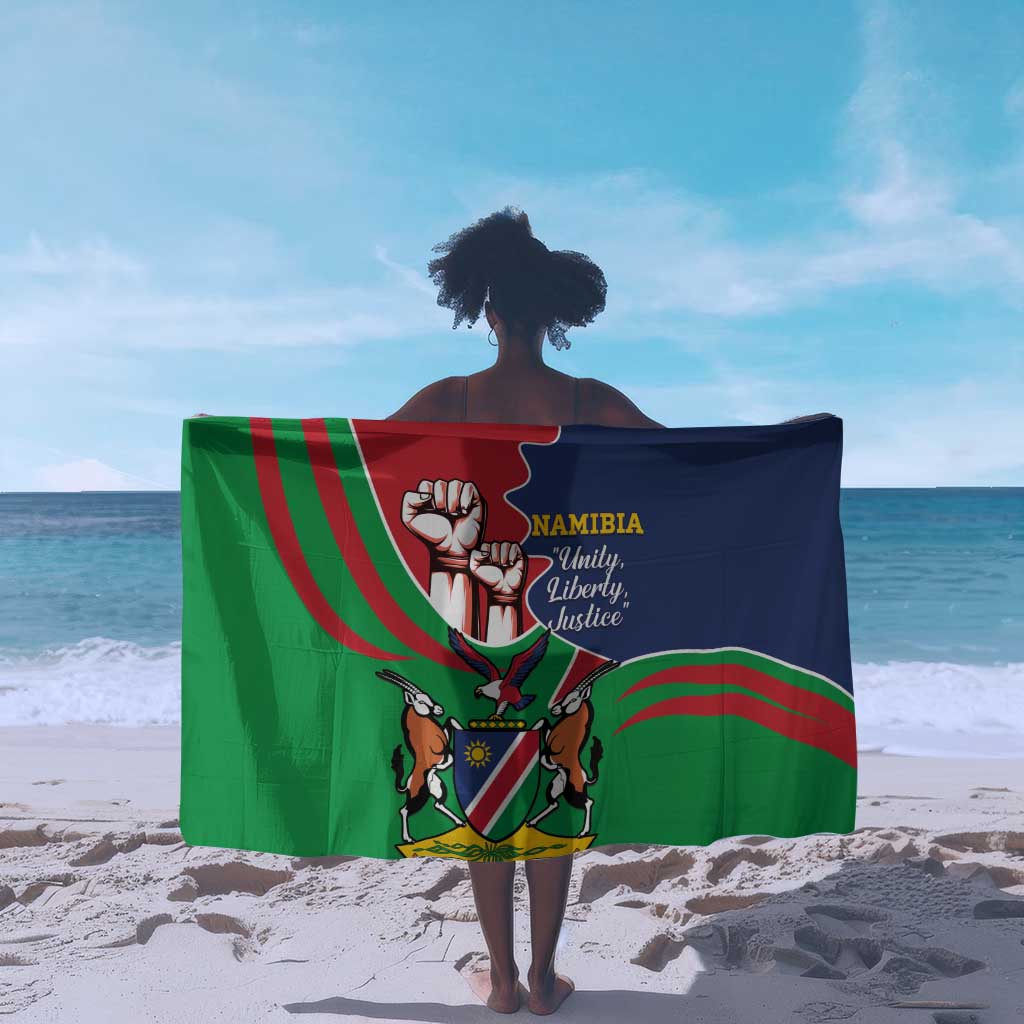 Namibia Independence Day Sarong Coat Of Arms Curve Style LT14