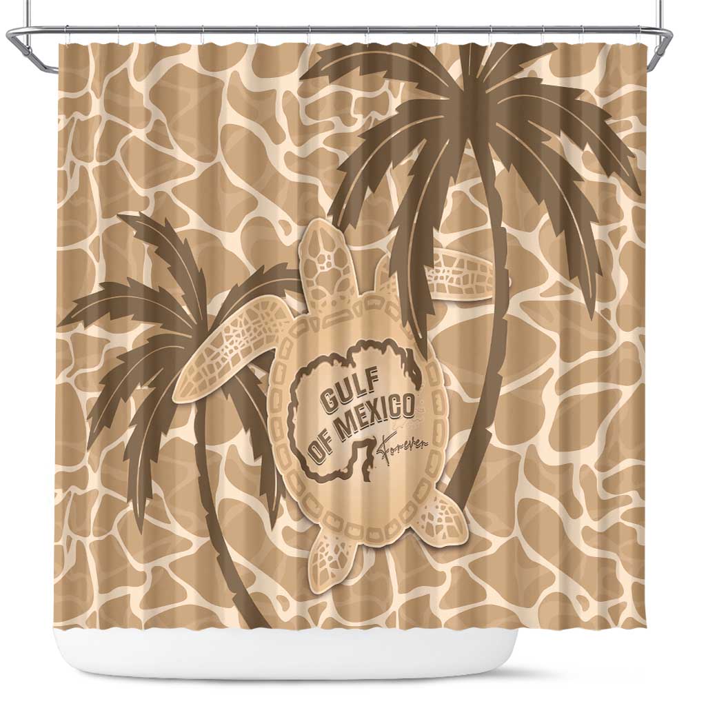Gulf of Mexico Forever Shower Curtain Mexican Turtle Brown Version LT14