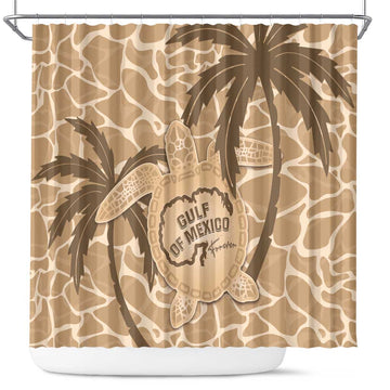 Gulf of Mexico Forever Shower Curtain Mexican Turtle Brown Version LT14