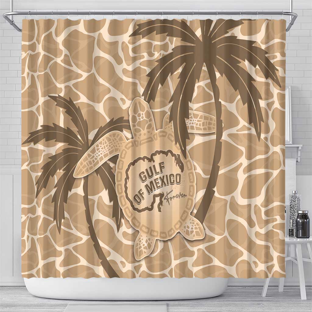 Gulf of Mexico Forever Shower Curtain Mexican Turtle Brown Version LT14