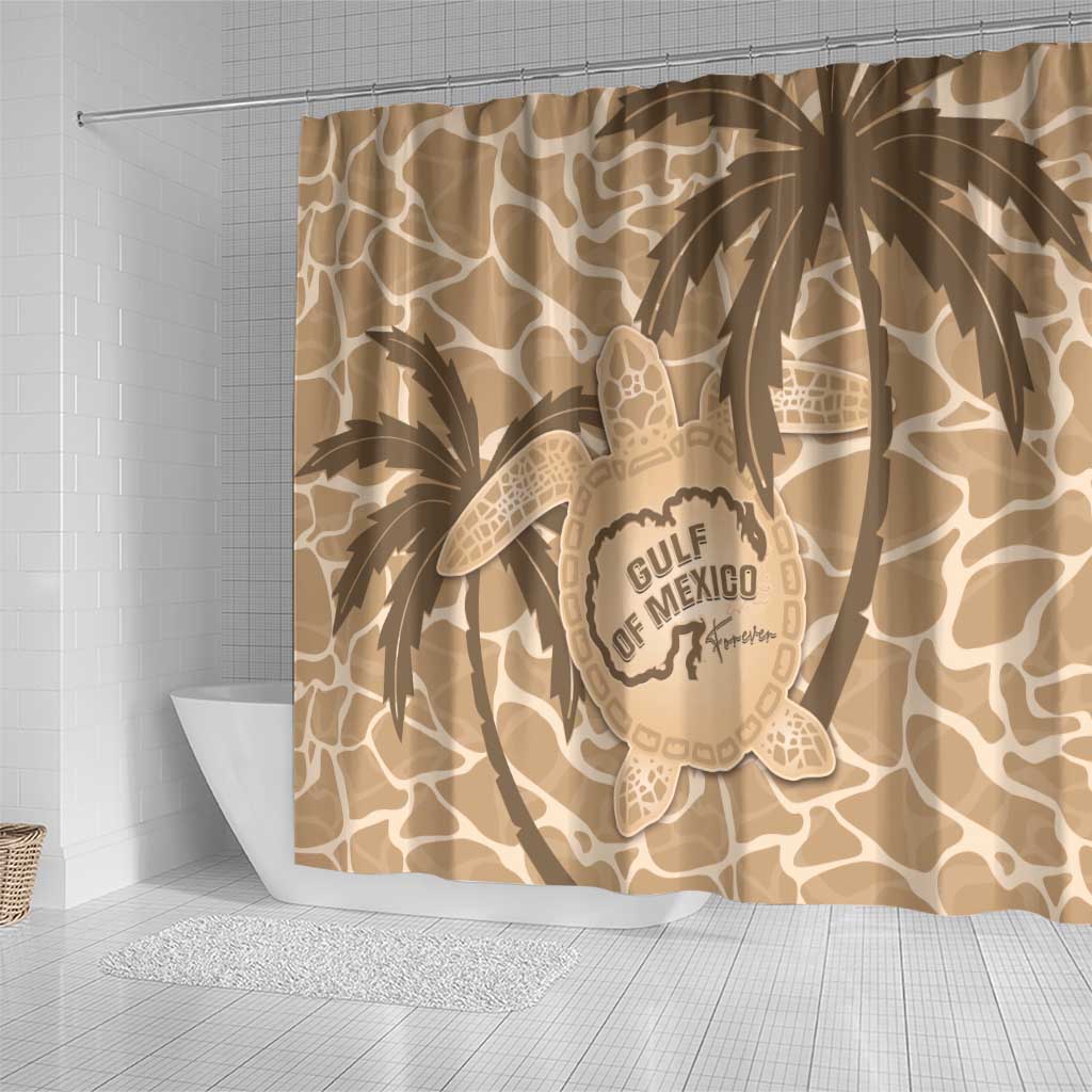Gulf of Mexico Forever Shower Curtain Mexican Turtle Brown Version LT14