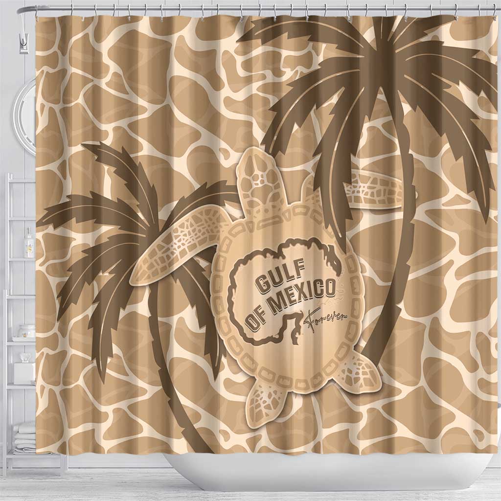Gulf of Mexico Forever Shower Curtain Mexican Turtle Brown Version LT14