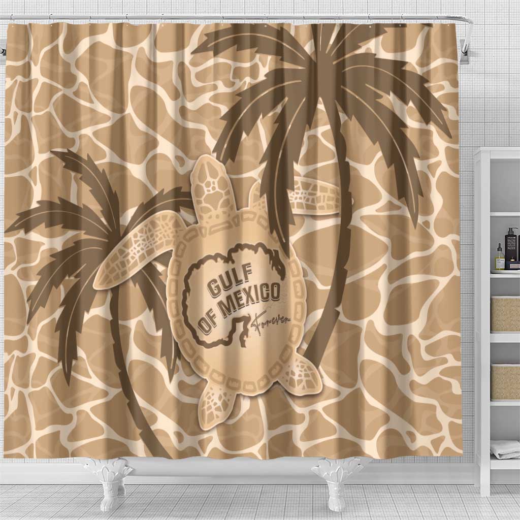 Gulf of Mexico Forever Shower Curtain Mexican Turtle Brown Version LT14