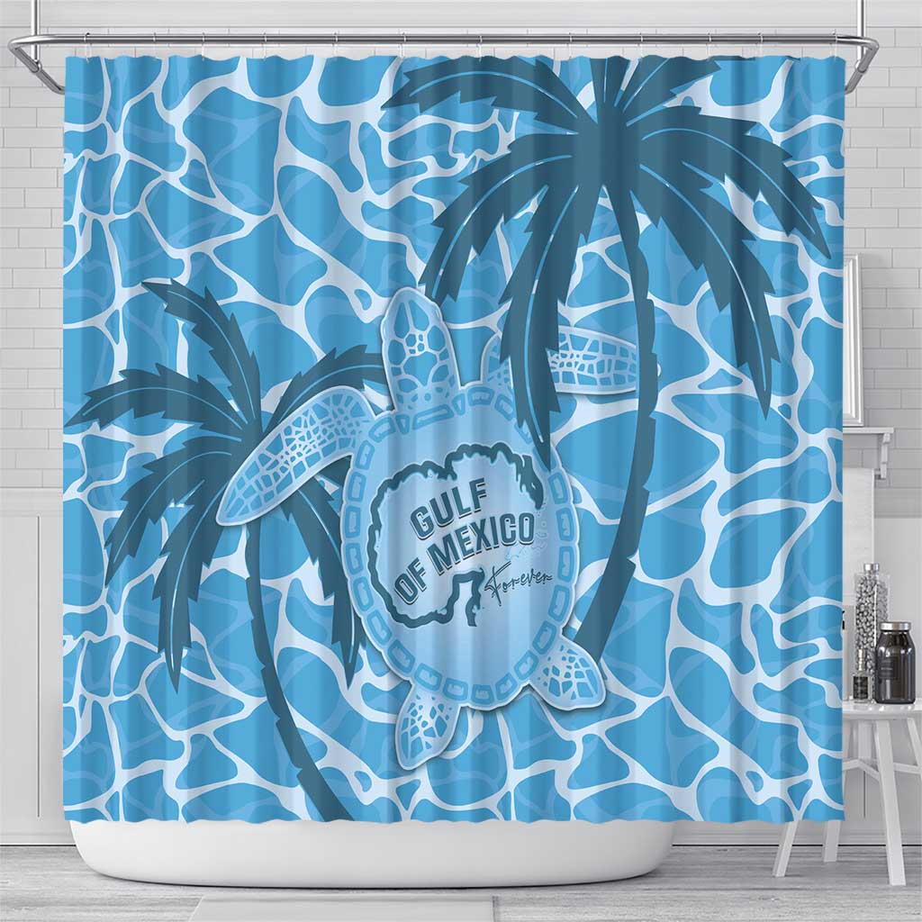 Gulf of Mexico Forever Shower Curtain Mexican Turtle Blue Version LT14