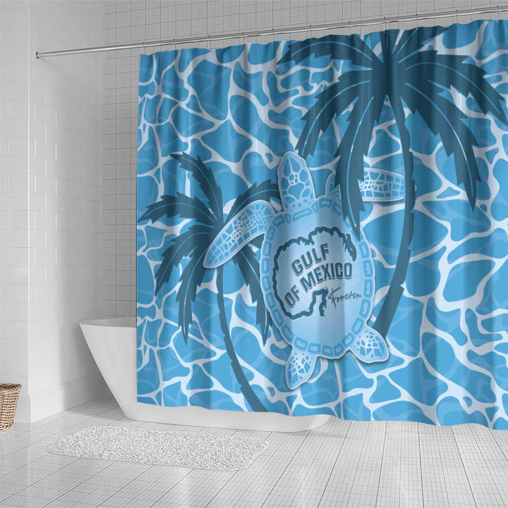 Gulf of Mexico Forever Shower Curtain Mexican Turtle Blue Version LT14