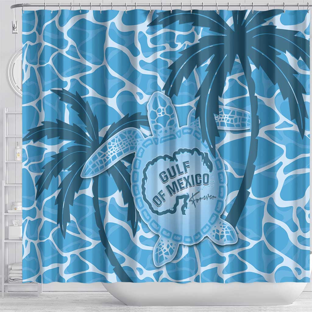 Gulf of Mexico Forever Shower Curtain Mexican Turtle Blue Version LT14