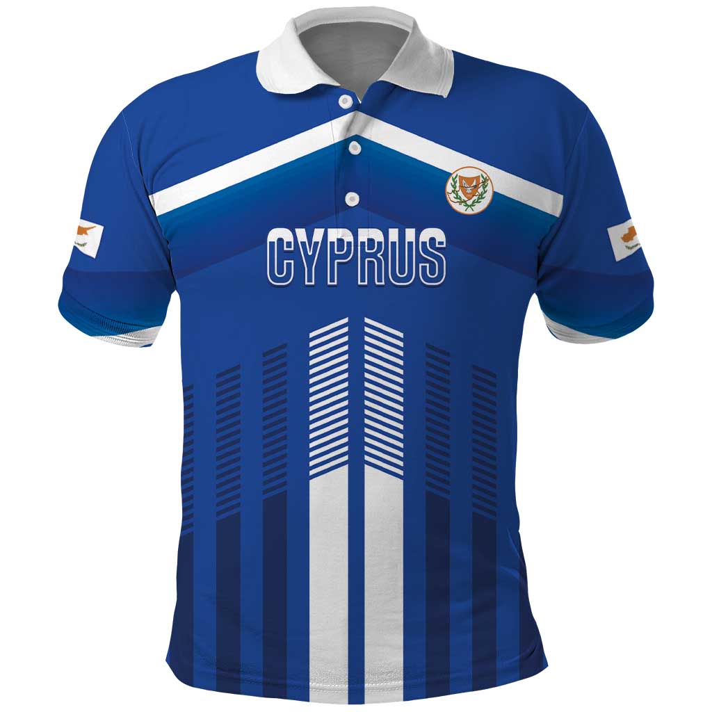 Custom Cyprus Football Polo Shirt Go Champions LT14