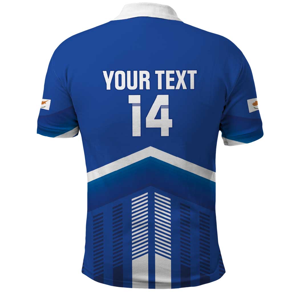 Custom Cyprus Football Polo Shirt Go Champions LT14