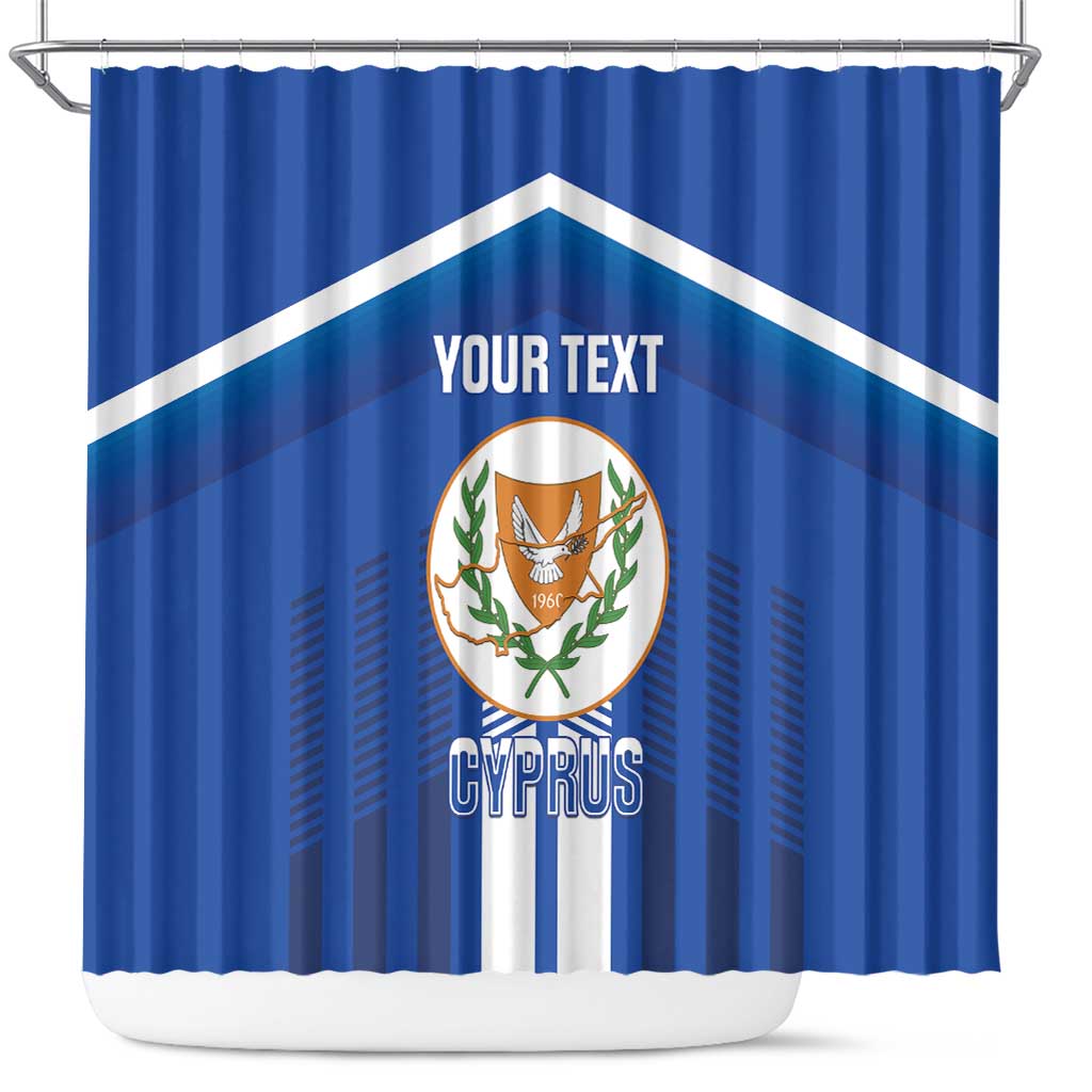 Custom Cyprus Football Shower Curtain Go Champions LT14