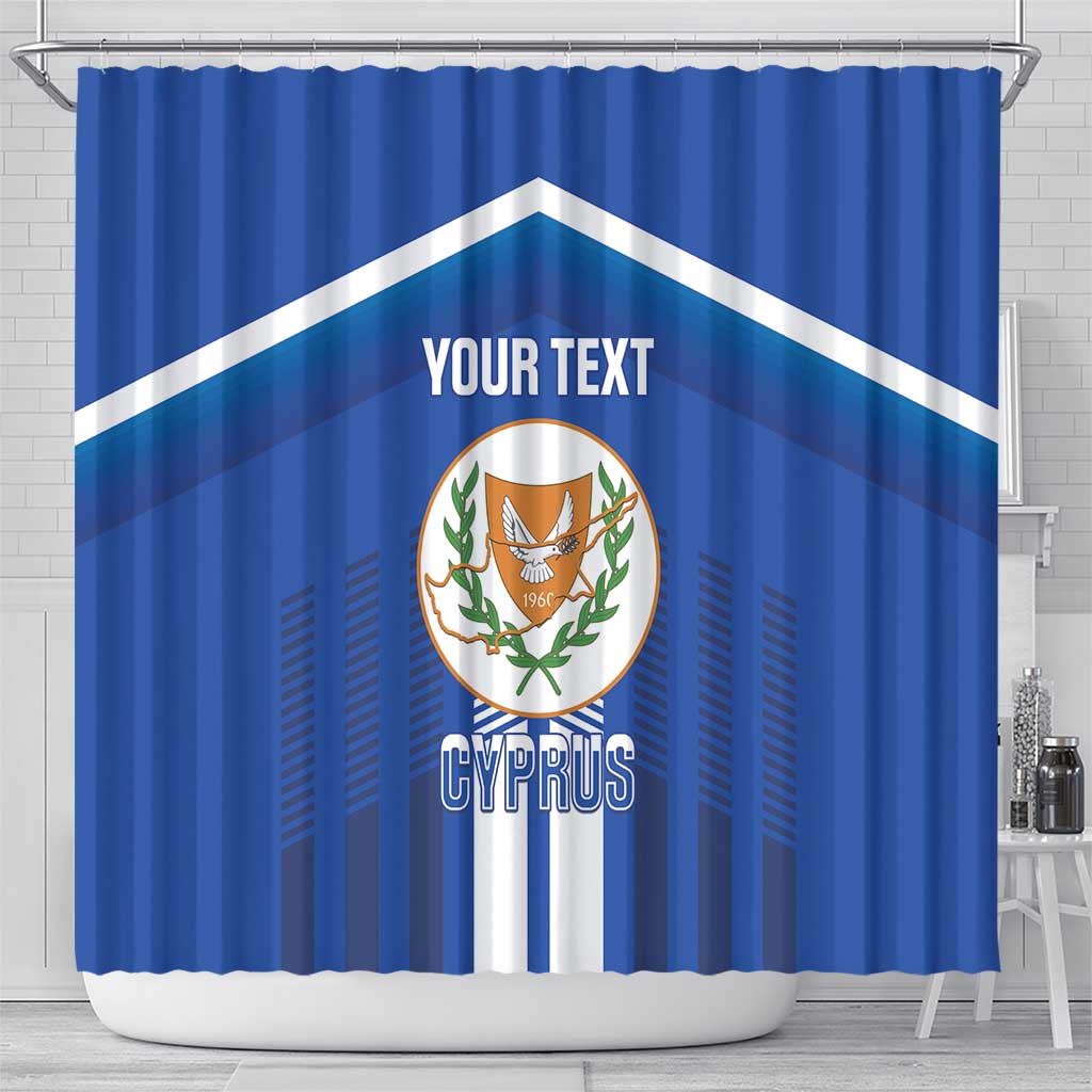 Custom Cyprus Football Shower Curtain Go Champions LT14