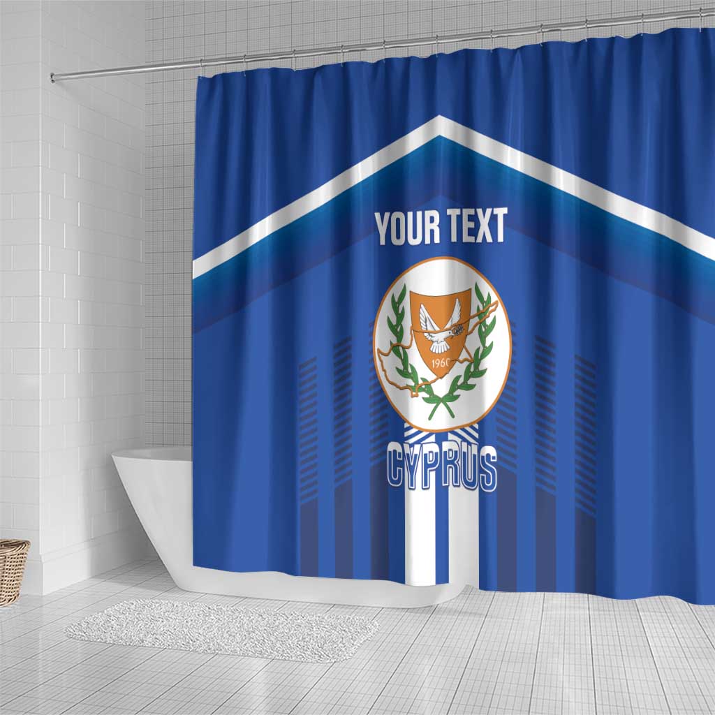 Custom Cyprus Football Shower Curtain Go Champions LT14