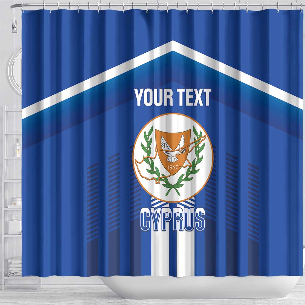 Custom Cyprus Football Shower Curtain Go Champions LT14