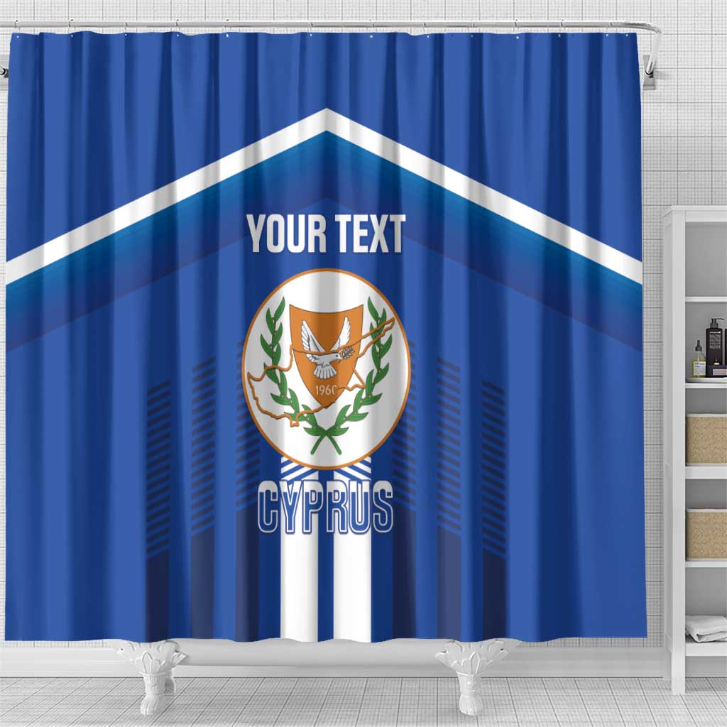 Custom Cyprus Football Shower Curtain Go Champions LT14