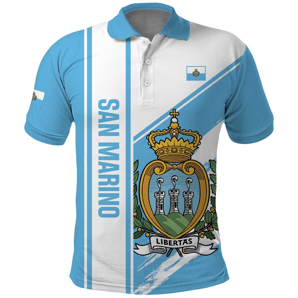 Custom San Marino Football Polo Shirt Come On La Serenissima LT14
