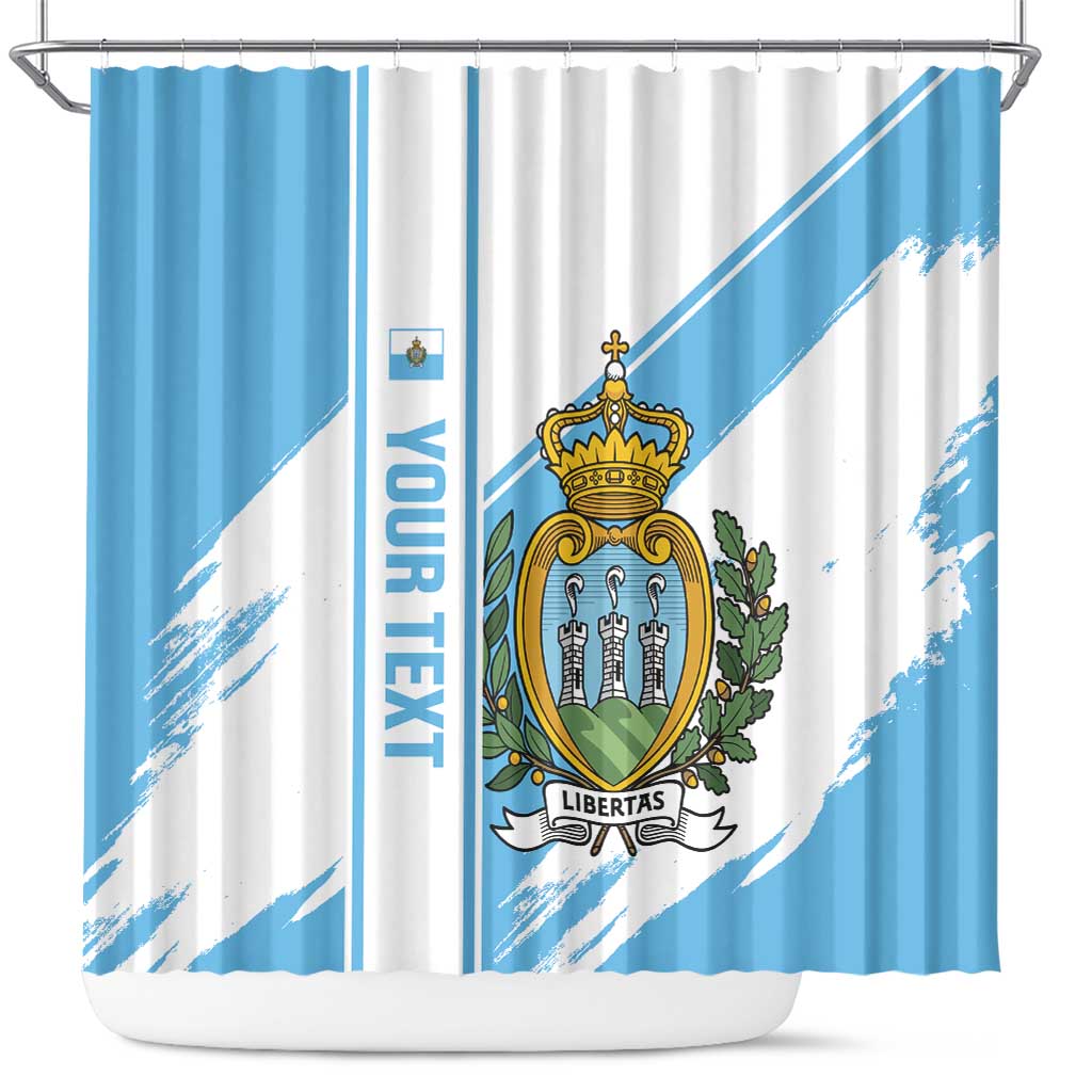 Custom San Marino Football Shower Curtain Come On La Serenissima LT14