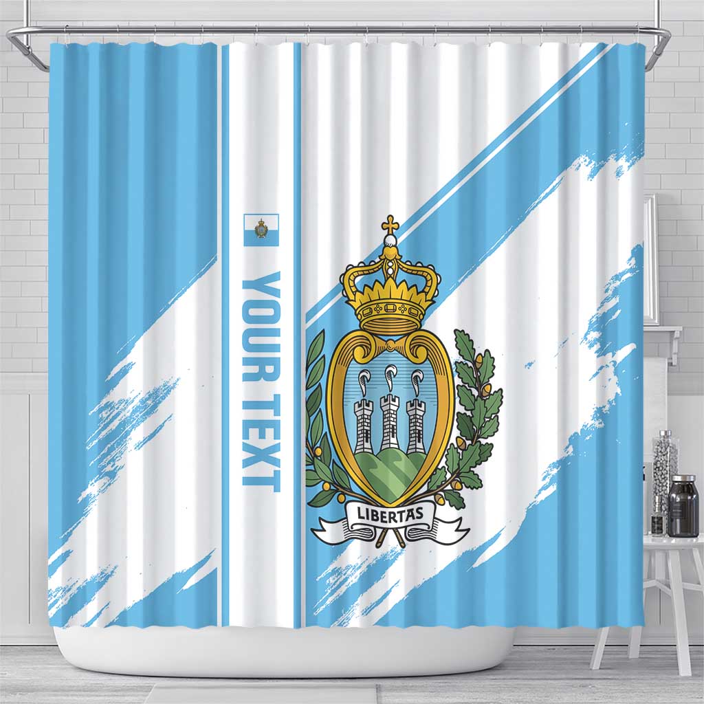Custom San Marino Football Shower Curtain Come On La Serenissima LT14