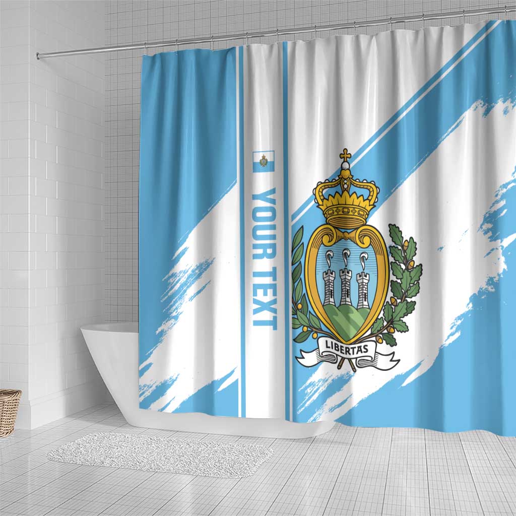 Custom San Marino Football Shower Curtain Come On La Serenissima LT14