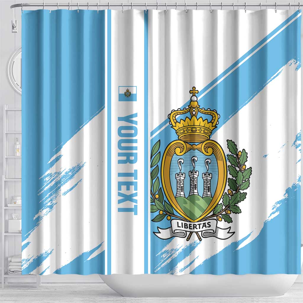 Custom San Marino Football Shower Curtain Come On La Serenissima LT14