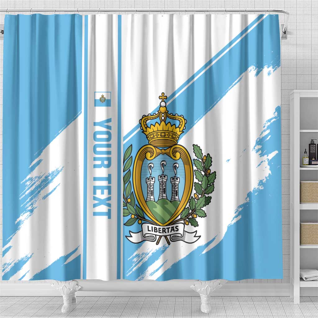 Custom San Marino Football Shower Curtain Come On La Serenissima LT14