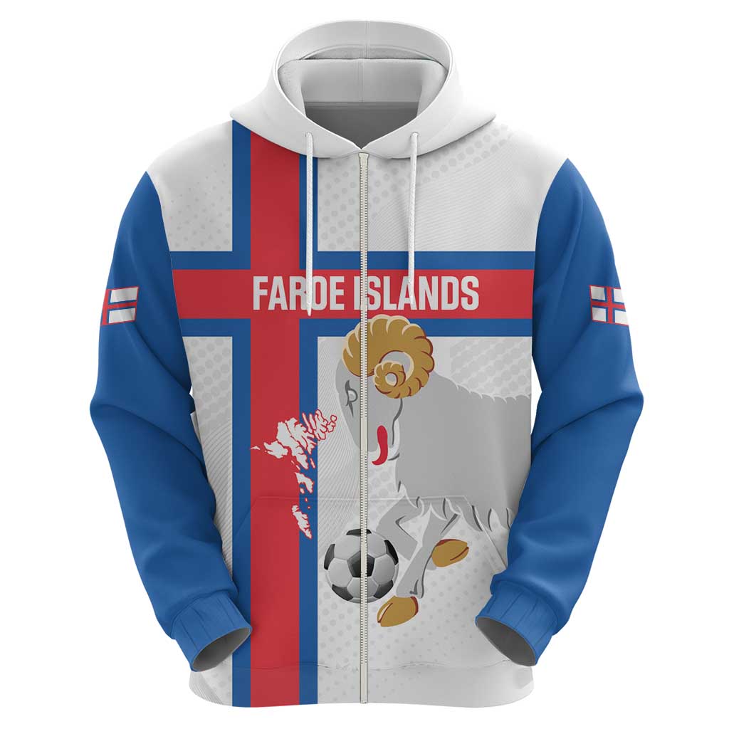 Custom Faroe Islands Football Hoodie Coat Of Arms Flag Style LT14