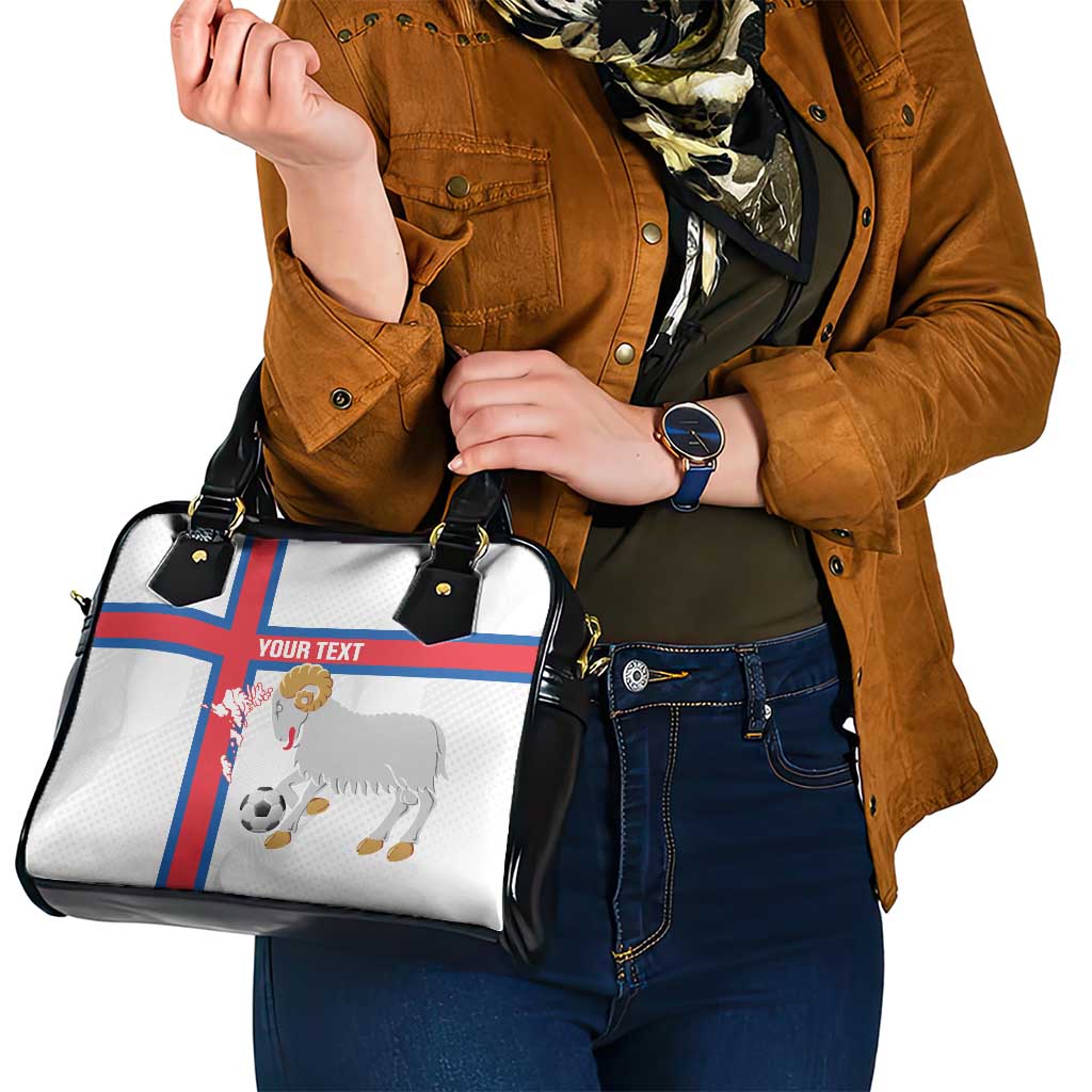 Custom Faroe Islands Football Shoulder Handbag Coat Of Arms Flag Style LT14