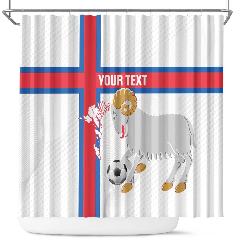 Custom Faroe Islands Football Shower Curtain Coat Of Arms Flag Style LT14