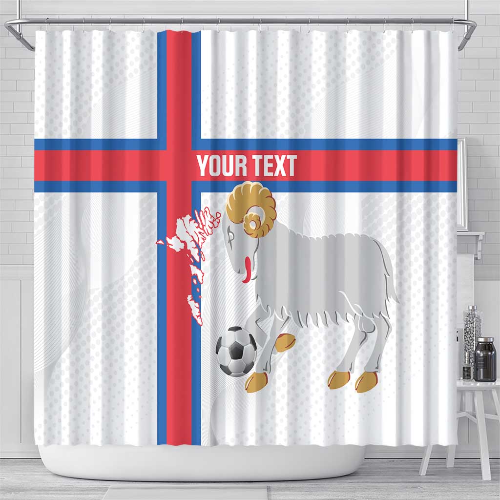 Custom Faroe Islands Football Shower Curtain Coat Of Arms Flag Style LT14