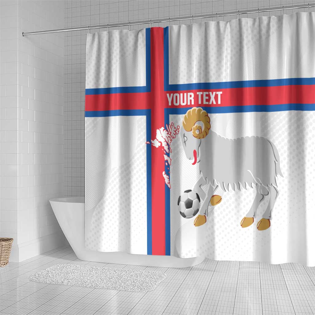 Custom Faroe Islands Football Shower Curtain Coat Of Arms Flag Style LT14