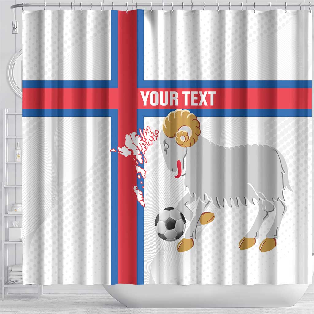 Custom Faroe Islands Football Shower Curtain Coat Of Arms Flag Style LT14