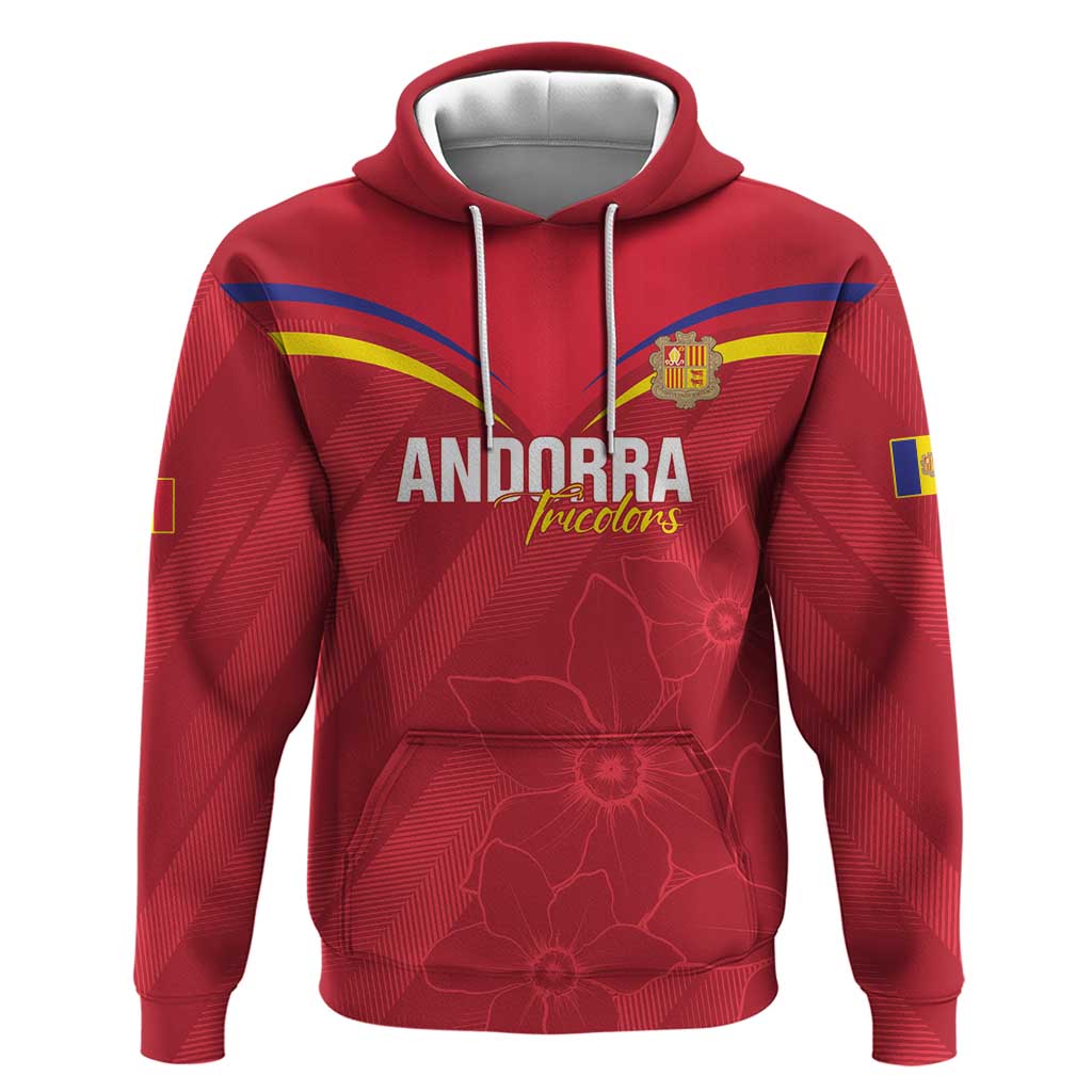 Custom Andorra Football Hoodie Come On Tricolors Poet's Narcissus LT14