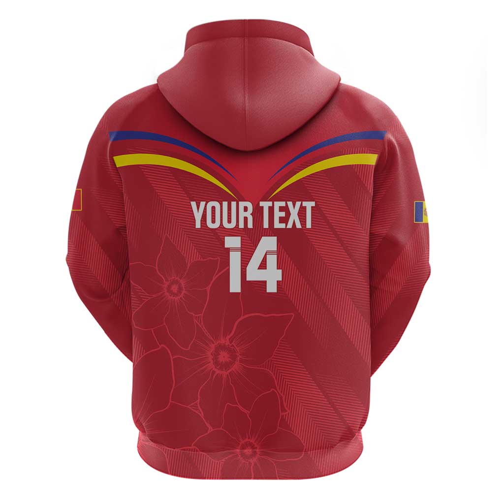 Custom Andorra Football Hoodie Come On Tricolors Poet's Narcissus LT14