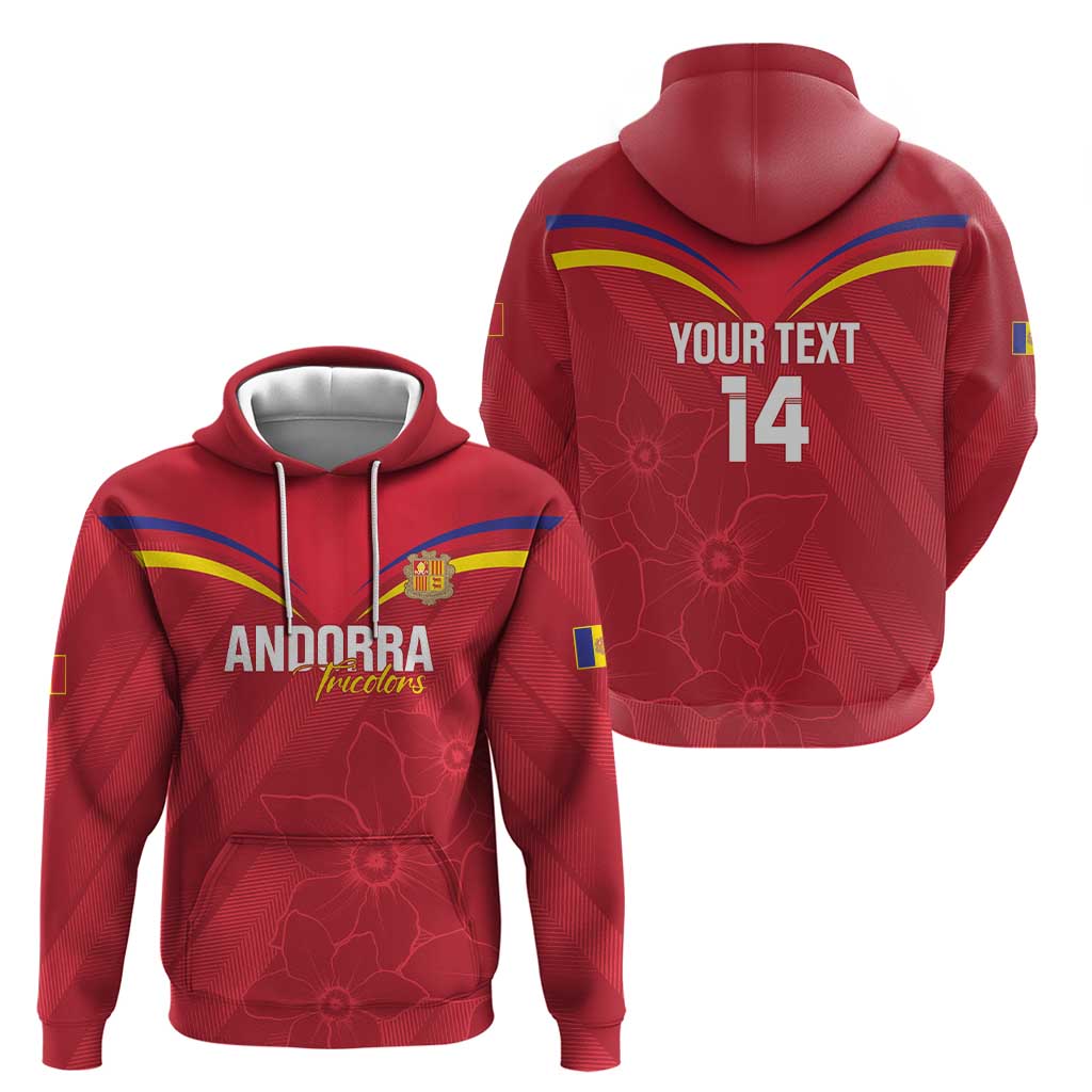 Custom Andorra Football Hoodie Come On Tricolors Poet's Narcissus LT14